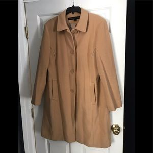 Fleet Street Camel Wool Coat Size XL